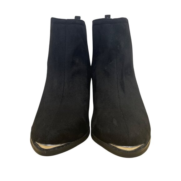 Journee Collection Women’s Black Faux Suede Wide Width Ankle Booties Size 12 - Picture 2 of 9